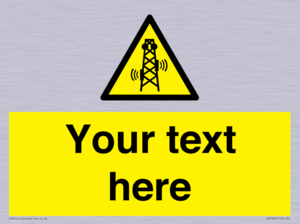 Custom warning RF radiation transmitter